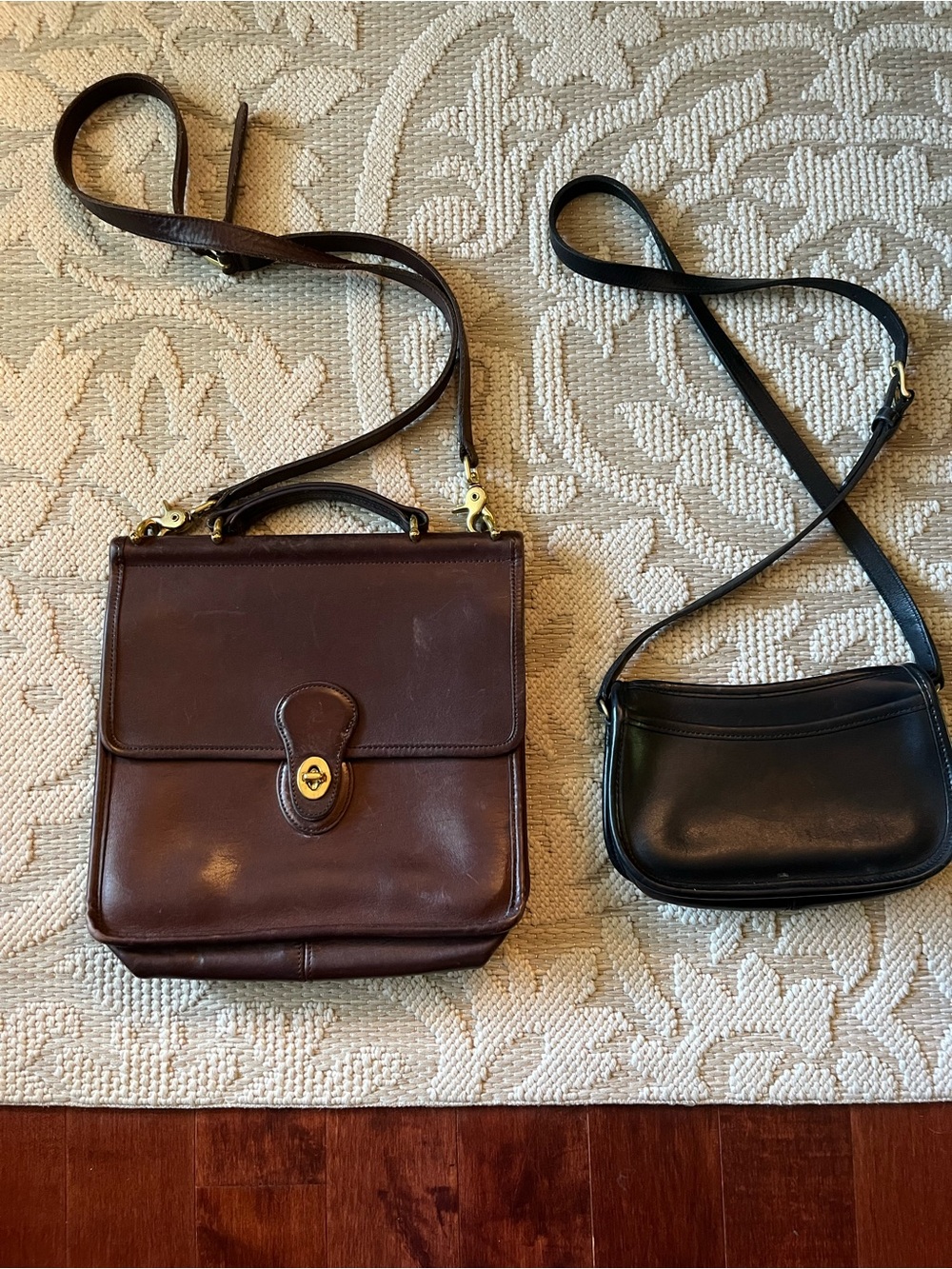 Vintage Coach Willis and Wendie Crossbody Bags -Brown and Black